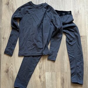 All in Motion Charcoal Kids Baselayer Set